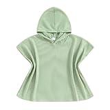 Kids Swim Cover up Girls Boys Waffle Towel Poncho Swimsuit Coverups for Beach, Pool, Bath (Green,3-4T)