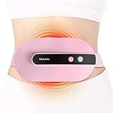 Portable Cordless Heating Pad, Heating Pad for Back Pain with 3 Heat Levels & 3 Vibration Massage Modes, Portable Electric Fast Heating Belly Wrap Belt for Women and Girl(Pink)