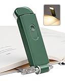 DEWENWILS USB Rechargeable Book Light, LED Clip on Reading Lights for Books in Bed at Night, Portable Bookmark Lamps, Warm White, Brightness Adjustable, Perfect for Bookworms, Kids (Dark Green)
