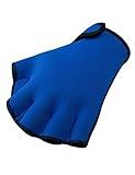 FitsT4 Sports Aqua Gloves Webbed Paddle Swim Gloves Fitness Water Aerobics and Swimming Resistance Training Gloves for Men Women Children Royal M