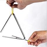 Aliotech Superior Sound Quality Musical Steel Triangle Percussion Instrument With Striker (4 Inch)