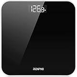 RENPHO Scale for Body Weight, Digital Bathroom Scale with Backlit LED Display, Highly Accurate & Measures Weight up to 400 lb/180kg, Batteries Included, Black-Core 1S