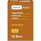 RXBAR Protein Bars, 12g Protein, Gluten Free Snacks, Snack Bars, Peanut Butter, 22oz Box (12 Bars)
