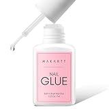 Makartt Super Strong Nail Glue for Press ons: Acrylic Nail Tips-Fake Nails-Salon Quality, Brush On, Quick Dry, Easy Application Durable & Long-Lasting Fast Glue False Nails