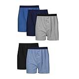 Hanes mens Tagless Knit With Comfortsoft Waistband - Multiple Packs Available boxer shorts, Assorted 5 Pack, Large US