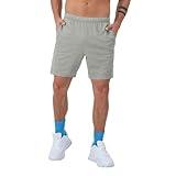Champion Men's 7" and 10" Athletic Shorts, Standard Fit, Lightweight, Moisture Wicking, Available in Regular and Big & Tall, Oxford Gray-Reflective C Logo-7" Inseam, Large