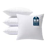 Phantoscope Pillow Inserts, Hypoallergenic 100% Virgin Fiber Square Form Microfiber Throw Pillow Inserts, Couch Bed Pillows 45x45 cm, 18x18 Inch (Pack of 4)