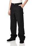 Carhartt Men's Loose Straight Washed Duck Double-Front Dungaree, Black, W30 x L34
