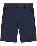 Nautica Boys' School Uniform Flat Front Twill Short, Navy Knit, 18