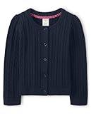 Gymboree Girls and Toddler Long Sleeve Cable Knit Cardigan Sweater, Navy Slate, 8