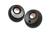 Creative Pebble V3 Minimalistic 2.0 Desktop Speakers With USB-C Audio, Clear Dialog Enhancement, Bluetooth 5.0, 8W RMS, 16W Peak Power, USB-A Converter (Black)