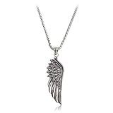 Made by Nami Pendant Necklace for Men 23" Gold & Silver Cuban Link Chain with Pendants for Men High-Quality Stainless Steel Necklace Premium Jewelry Gift for Him (Vikings Wing)