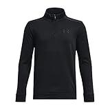 Under Armour Boys ArmourFleece 1/4 Zip, (001) Black / / Black, Youth Small