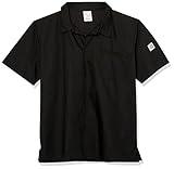 Mercer Culinary M60200BKS Millennia Unisex Cook Shirt with Wicking Mesh Back, Small, Black