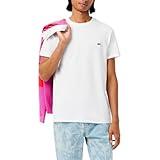 Lacoste Men's Short Sleeve Crew Neck Pima Cotton Jersey T-Shirt, White, Medium