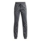 Under Armour Boys Brawler 2.0 Tapered Pants , Pitch Gray (012)/White , Large