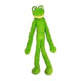 Multipet Swingin' Slevin Frog Dog Plush Toy - Squeaky Dog Toy for All Dogs - Extra Soft Plush Dog Toy - Stuffed Animal Dog Toy for Cuddling & Playing - Cute Dog Pet Toy (27”, Green, 5 Squeakers)