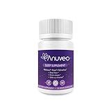 Anuveo Natural Sleep Aid | Non-Habit Forming | Herbal Sleep Supplement for Better Sleep with Valerian, Melatonin, Magnesium, and Ashwagandha | Sleeping Pills for Adults (28 Vegan Capsules)