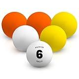 Lacrosse Balls Official Regulation Size | Durable Therapy Balls for Muscle Relief, Trigger Point Therapy, and Self-Massage - Gym & Travel | Ideal for Dog Toy Play & Training (Multicolor_Pack of 6)