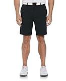 PGA TOUR Men's Expandable Flat Front Golf Short, Caviar, 42
