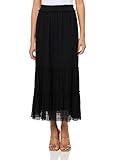 Max Studio Women's Spring 2023 Fashion Everyday Texture Cotton Smocked Casual Flowy Maxi Skirt, Black