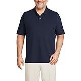 Lands' End Mens Short Sleeve Comfort First Mesh Polo Radiant Navy Regular Large