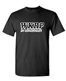 The Goozler WKRP Cincinnati - 70's Retro tv Comedy Show - Mens Cotton T-Shirt, XL, Black