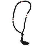 Iconsgr Handmade Christian Orthodox Greek Komboskoini, prayer Rope 100 knots with Red Bead