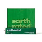 Earth Rated Dog Poop Bags, Thick Grab and Go Single Roll, Ideal for Backyard Pickups, Lavender Scented, 100 Count