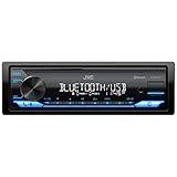 JVC KD-SX27BT Car Stereo with Bluetooth, 100W Digital Media Receiver, 1.5A USB to Charge Devices, Single DIN Head Unit, AM/FM, Aux-in, JVC Remote App