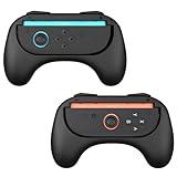 MoKo Hand Grips for Nintendo Switch 2 Joy-Con, Ergonomic Joy-Con Controller Accessories for Switch 2 2025, Slip and Wear-Resistant Comfort Handles, Black, 2 Pack