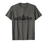 Budapest Hungarian Parliament Retro Skyline I Love Budapest T-Shirt