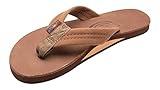 Rainbow Sandals Women's Single Layer Leather Sandal, Redwood, Large / 7.5-8.5 B(M) US