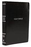 NKJV Holy Bible, Giant Print Center-Column Reference Bible, Black Leather-look, Thumb Indexed, 72,000+ Cross References, Red Letter, Comfort Print: New King James Version
