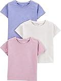 Simple Joys by Carter's Girls' Short-Sleeve Shirts and Tops, Pack of 3, Lilac/Rose/White, 12 Months