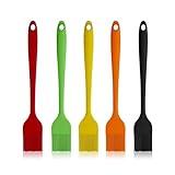 Craebuer Silicone Basting Pastry Brushes, 5 Pack Heat Resistant Cooking Brush for Oil Butter Sauce, Food Brush for BBQ Grill Barbeque Kitchen Baking Cooking