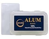 REVAIS Natural Alum Stone 100% Pure Aftershave Deodorant Block Bar Soap Unscented Astringent Helps Soothe Shaving Irritation Razor Burns Minor Cuts