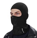 CENSGO Cooling Motorcycle Balaclava Helmet Liner, Breathable Face Cover, Lightweight Shiesty Mask for Men Women Summer Riding Black