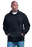 KingSize Men's Big & Tall Fleece Pullover Hoodie - 4XL, Black