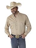 Wrangler Men's Painted Desert Basic Shirt, Tan, Small