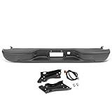DNA MOTORING Rear Step Bumper w/o Parking Sensor Holes Compatible with 99-06 Silverado Sierra 1500/99-04 Silverado Sierra 2500, Black, ZTL-Y-0043-BK