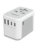 TESSAN Universal Travel Adapter, International Power Adapter 5.6A 28W 3 USB C 2 USB A Ports, Travel Worldwide Plug Adaptor, Outlet Wall Charger for Europe UK EU AUS (Type C/G/A/I)
