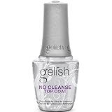 Gelish No-Cleanse Top Coat – No Wipe High-Gloss Finish, Durability, Long-Lasting, Easy Application, UV/LED Compatible, Professional Gel Nail Polish Sealer (15mL)