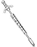 Jewseen 14G Industrial Ring Longsword Industrial Barbell 316L Surgical Steel Industrial Piercing Jewelry Cartilage Earring Body Piercing Jewelry for Women Men