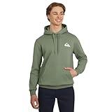 Quiksilver Men's Regular Fit Super Soft Fleece Premium Pullover Hooded Sweatshirt, Sea Spray