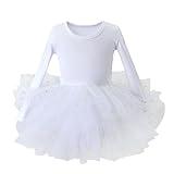 Girls Ballet Dresses Rehearsal Tutu Dress with Layered Skirt for Dance Class Lightweight Stage Performance Dress
