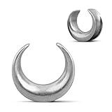 ERKUOO 2PCS 2g 0g 00g-1" Classic Saddle Ear Plug Gauges 6mm-25mm Brass Punk Joker Double Flared Gauge For Ear Plugs Tunnels For Women Body Piercing Jewelry