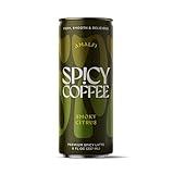 SPICY COFFEE, Amalfi (Citrus, Smoke & Spice), RTD Coffee Latte, 8OZ (12-Pack)
