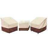 Loriano Patio Furniture Covers Set, 3 Piece Outdoor Furniture Cover Waterproof, 600D Heavy Duty Lawn Furniture Covers Set