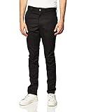 Dickies Mens Slim Skinny Fit Twill Work Casual Pants, Black, 29W x 30L US
